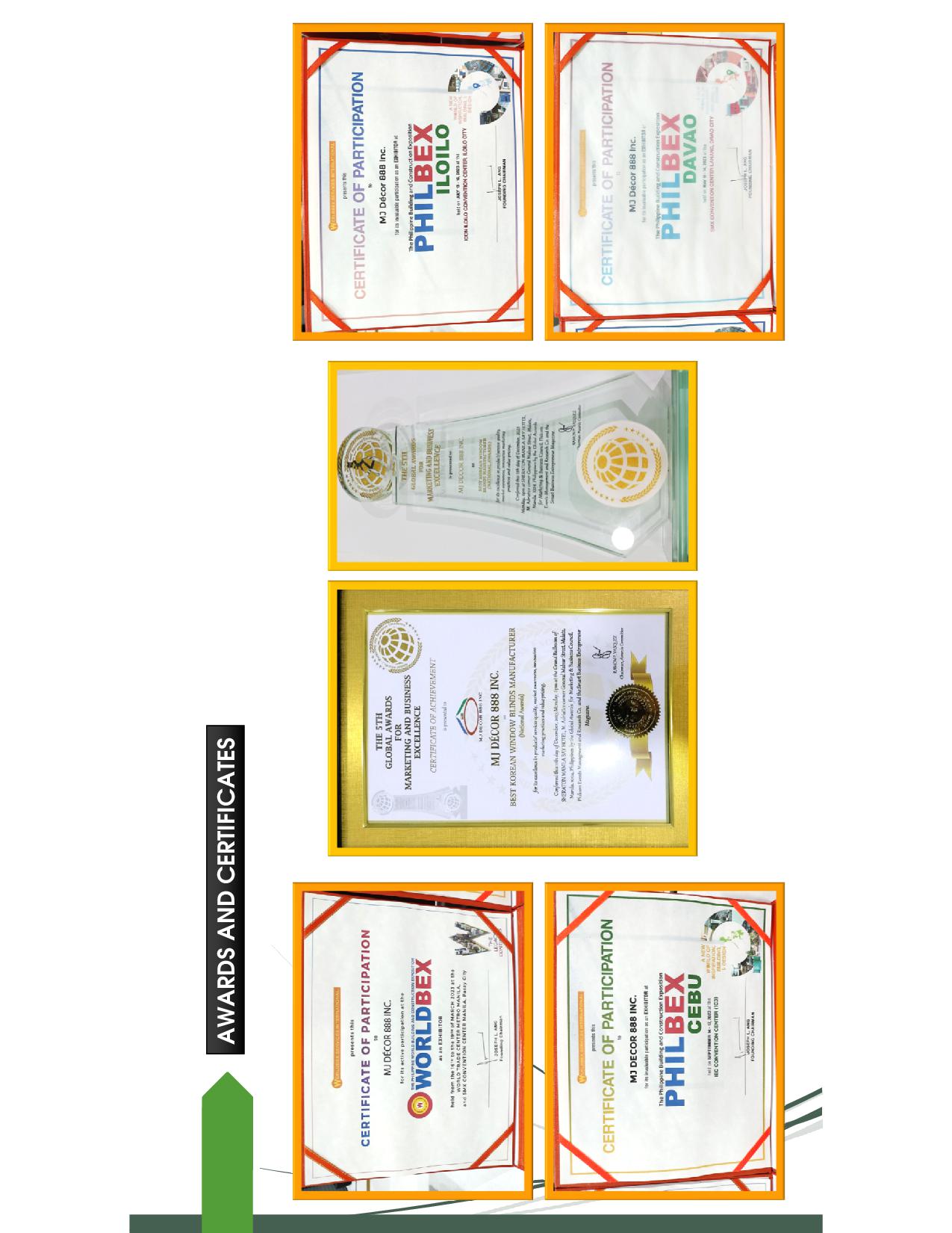 Awards and Certificates
